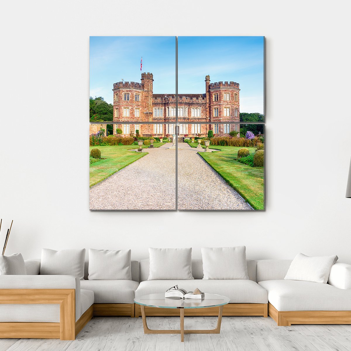 Mount Edgcumbe Canvas Wall Art-4 Square-Gallery Wrap-17" x 17"-Tiaracle