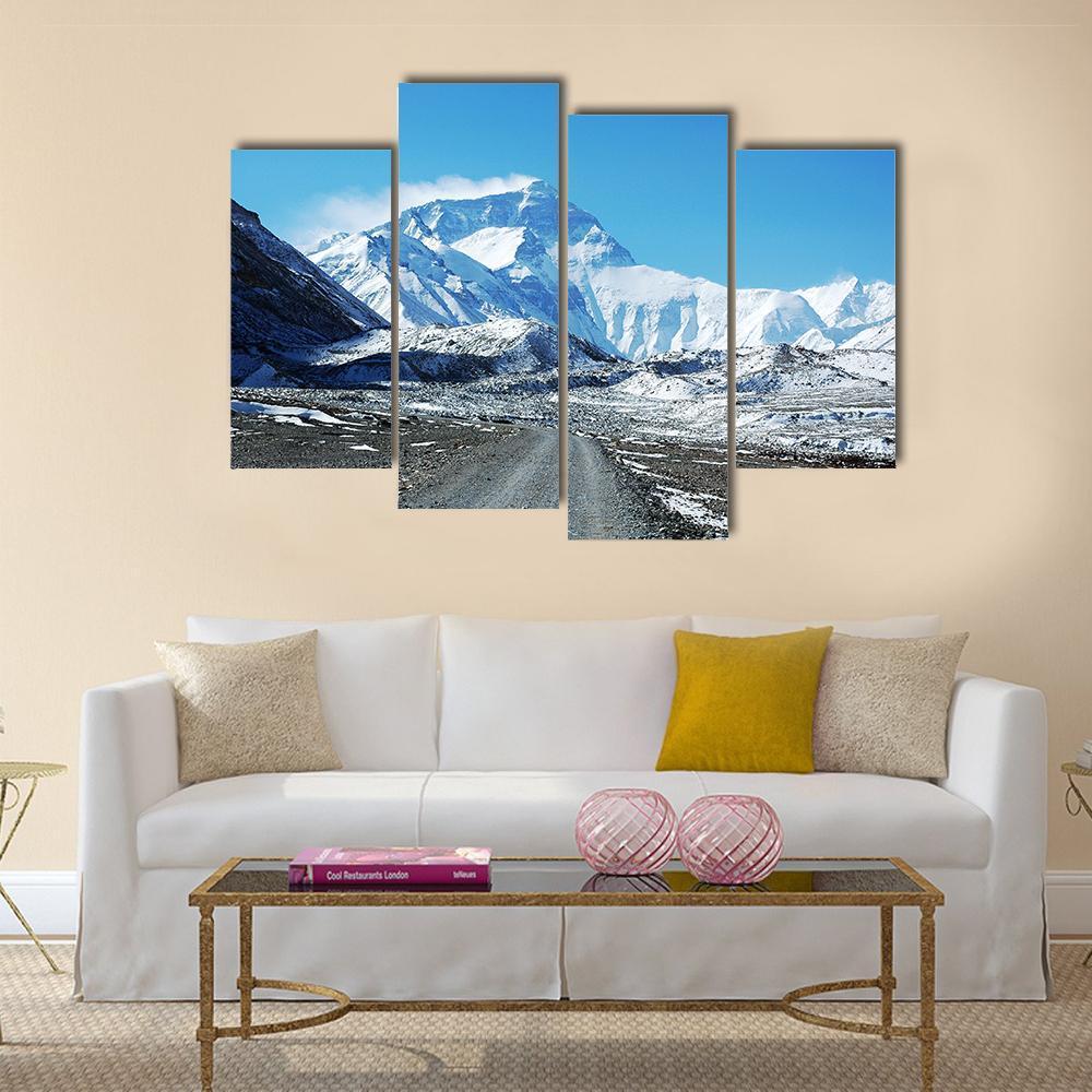 Mount Everest North Col Canvas Wall Art-4 Pop-Gallery Wrap-50" x 32"-Tiaracle