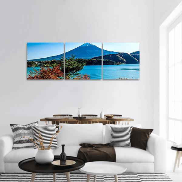 Mt Fuji Japan Panoramic Canvas Wall Art-3 Piece-25" x 08"-Tiaracle