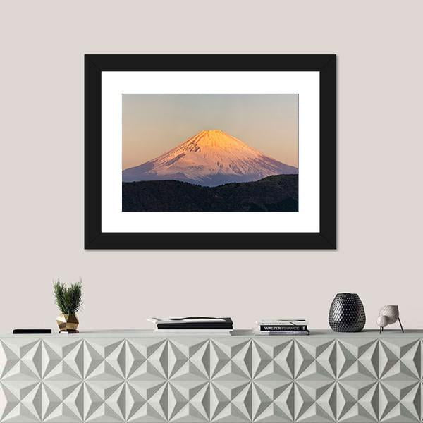 Mount Fuji Sunrise Canvas Wall Art-1 Piece-Framed Print-20" x 16"-Tiaracle