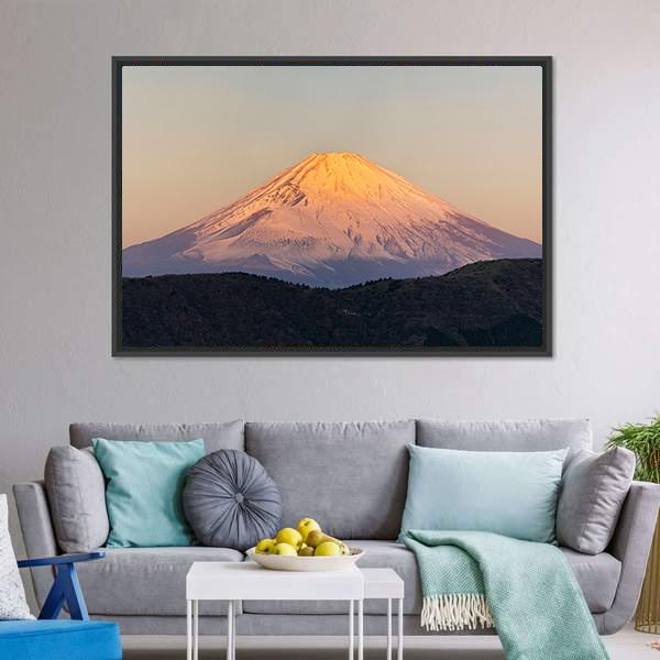 Mount Fuji Sunrise Canvas Wall Art-3 Horizontal-Gallery Wrap-25" x 16"-Tiaracle