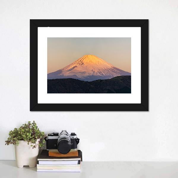 Mount Fuji Sunrise Canvas Wall Art-1 Piece-Framed Print-20" x 16"-Tiaracle