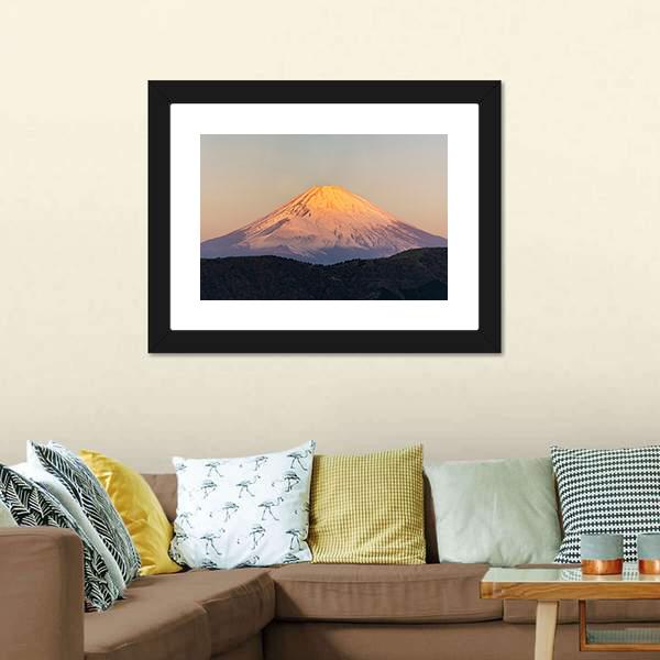Mount Fuji Sunrise Canvas Wall Art-3 Horizontal-Gallery Wrap-25" x 16"-Tiaracle