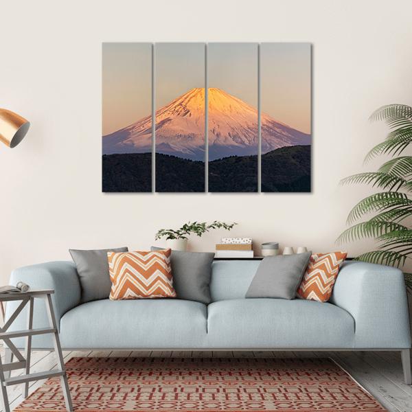 Mount Fuji Sunrise Canvas Wall Art-4 Horizontal-Gallery Wrap-34" x 24"-Tiaracle