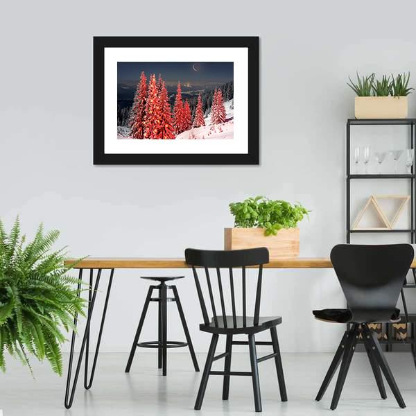 Mount Kukul In Winter Canvas Wall Art-5 Horizontal-Gallery Wrap-22" x 12"-Tiaracle