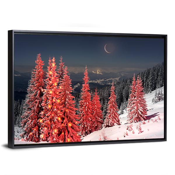 Mount Kukul In Winter Canvas Wall Art-5 Horizontal-Gallery Wrap-22" x 12"-Tiaracle