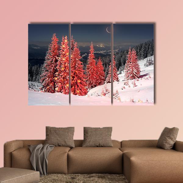 Mount Kukul In Winter Canvas Wall Art-3 Horizontal-Gallery Wrap-37" x 24"-Tiaracle
