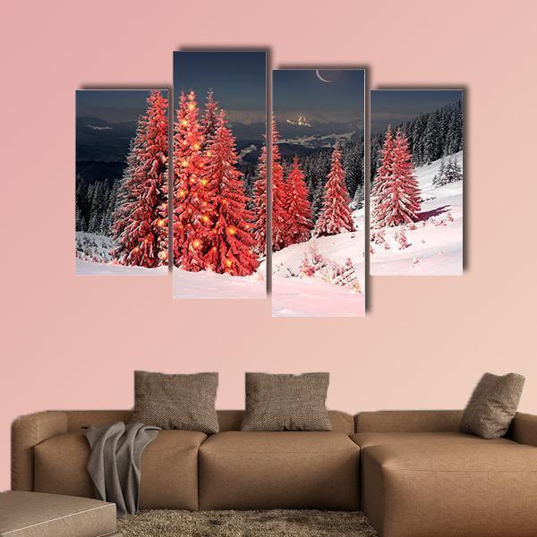 Mount Kukul In Winter Canvas Wall Art-4 Pop-Gallery Wrap-50" x 32"-Tiaracle