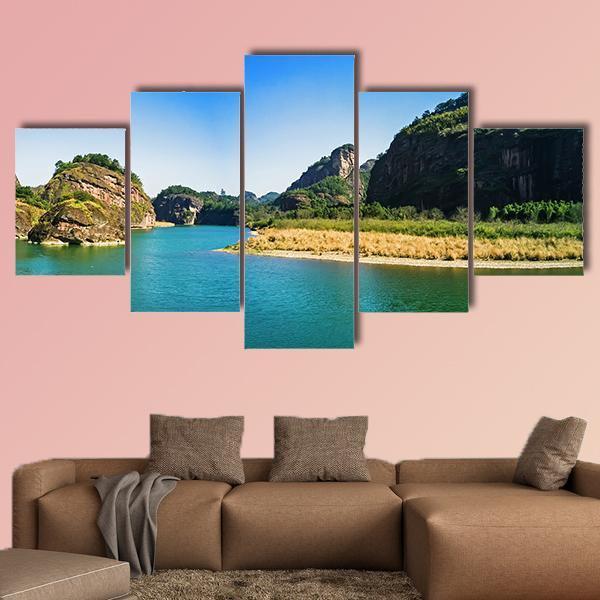 Mount Longhu China Canvas Wall Art-5 Star-Gallery Wrap-62" x 32"-Tiaracle