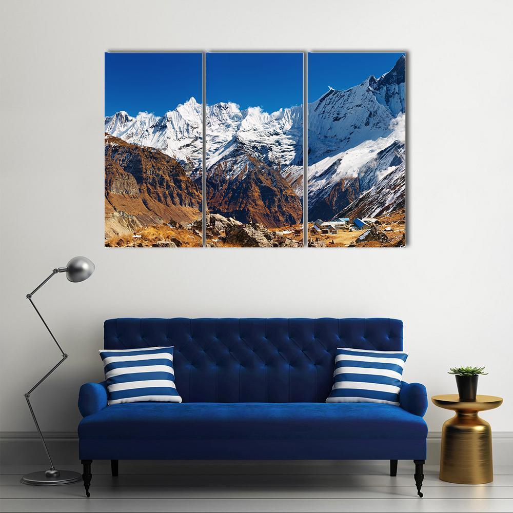 Mount Machhapuchhre Canvas Wall Art-3 Horizontal-Gallery Wrap-37" x 24"-Tiaracle