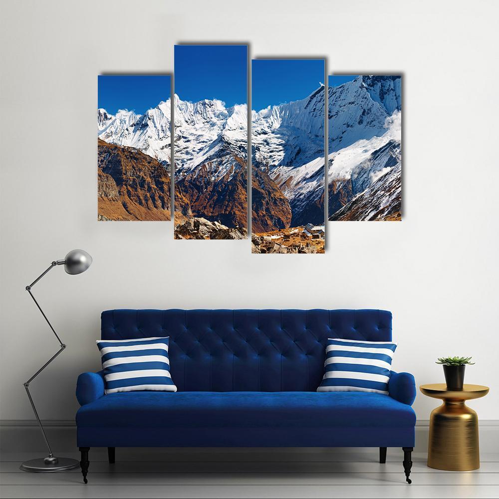 Mount Machhapuchhre Canvas Wall Art-4 Pop-Gallery Wrap-50" x 32"-Tiaracle