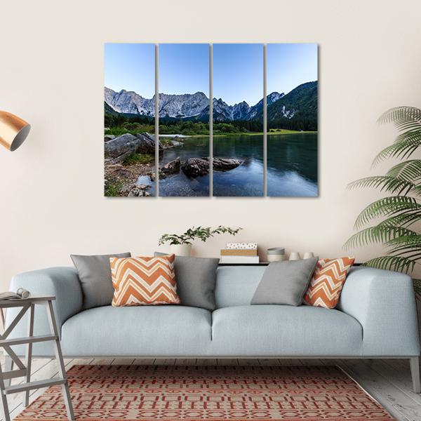 Mount Mangart In Italian Alps Canvas Wall Art-4 Horizontal-Gallery Wrap-34" x 24"-Tiaracle