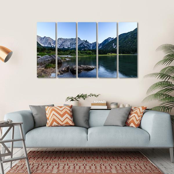 Mount Mangart In Italian Alps Canvas Wall Art-5 Horizontal-Gallery Wrap-22" x 12"-Tiaracle