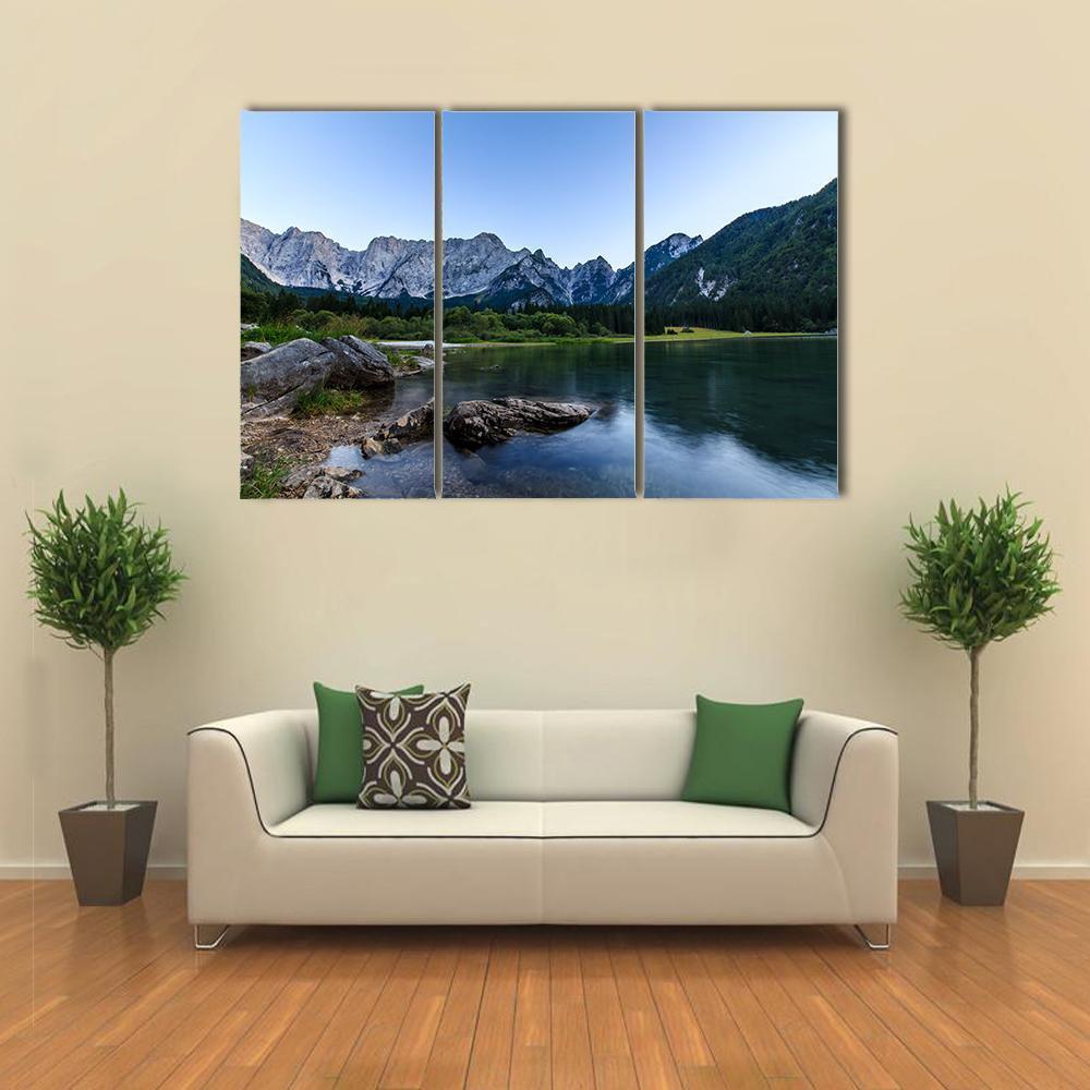 Mount Mangart In Italian Alps Canvas Wall Art-3 Horizontal-Gallery Wrap-37" x 24"-Tiaracle