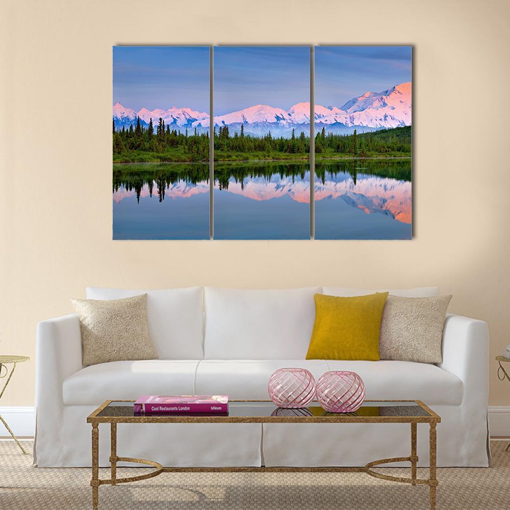 Wonder Lake At Denali Canvas Wall Art-3 Horizontal-Gallery Wrap-37" x 24"-Tiaracle