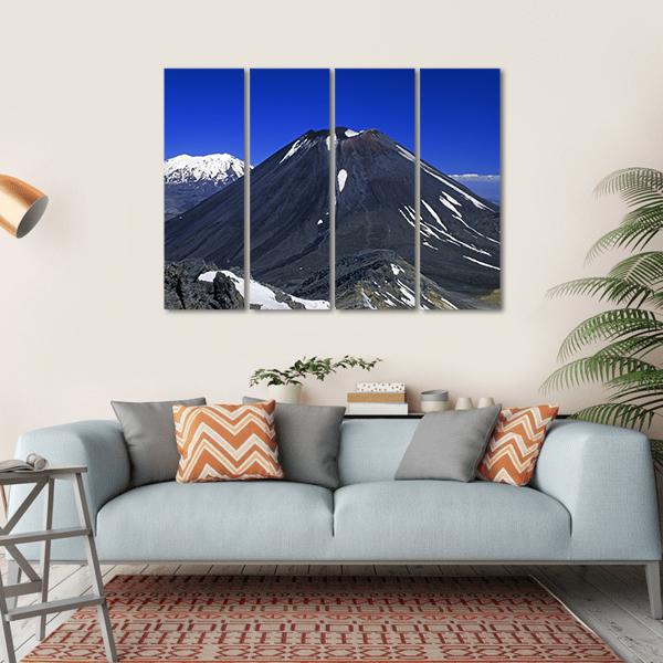 Mount Ngauruhoe &amp; Ruapehu Canvas Wall Art-4 Horizontal-Gallery Wrap-34" x 24"-Tiaracle
