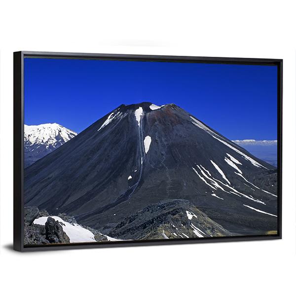 Mount Ngauruhoe &amp; Ruapehu Canvas Wall Art-3 Horizontal-Gallery Wrap-25" x 16"-Tiaracle