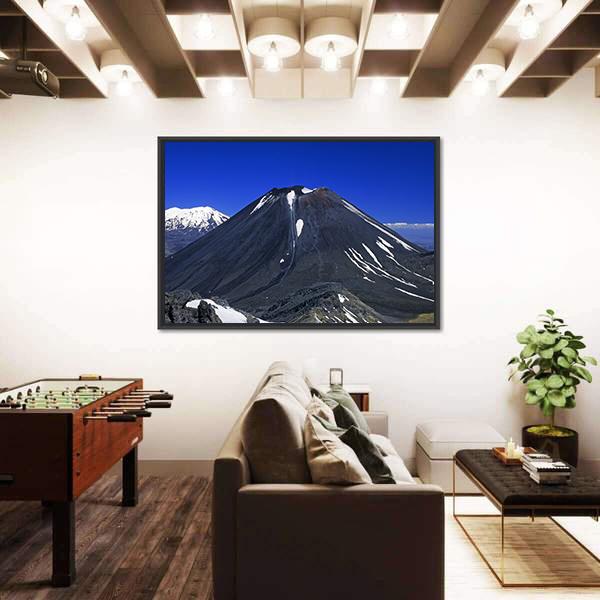 Mount Ngauruhoe &amp; Ruapehu Canvas Wall Art-3 Horizontal-Gallery Wrap-25" x 16"-Tiaracle
