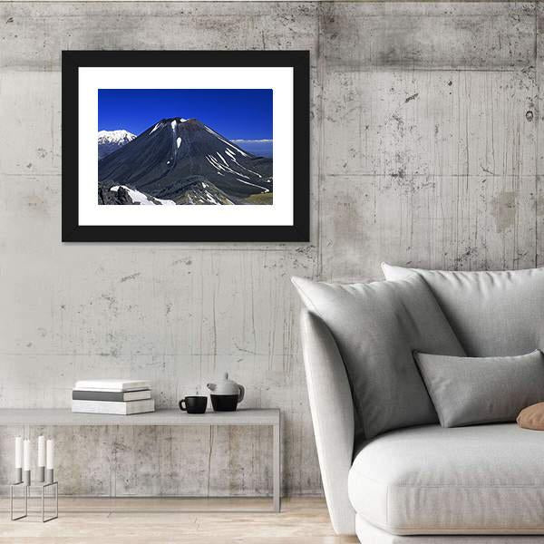 Mount Ngauruhoe &amp; Ruapehu Canvas Wall Art-3 Horizontal-Gallery Wrap-25" x 16"-Tiaracle
