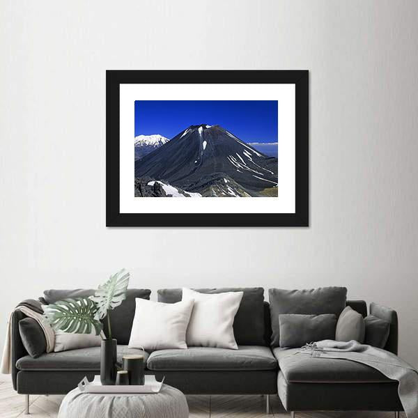 Mount Ngauruhoe &amp; Ruapehu Panoramic Canvas Wall Art-1 Piece-36" x 12"-Tiaracle