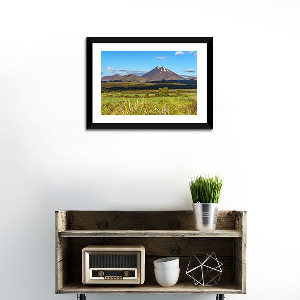 Mount Ngauruhoe Tongariro Canvas Wall Art-1 Piece-Framed Print-20" x 16"-Tiaracle