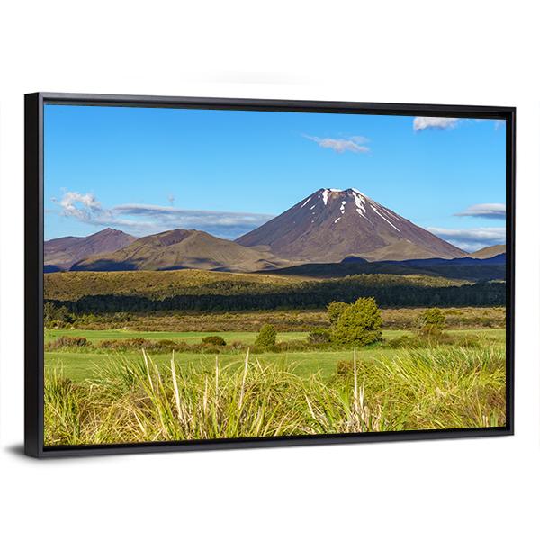Mount Ngauruhoe Tongariro Canvas Wall Art-3 Horizontal-Gallery Wrap-25" x 16"-Tiaracle