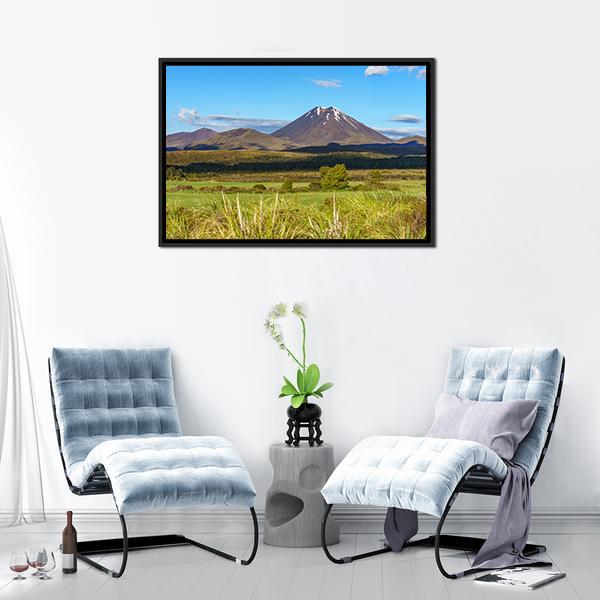 Mount Ngauruhoe Tongariro Canvas Wall Art-3 Horizontal-Gallery Wrap-25" x 16"-Tiaracle