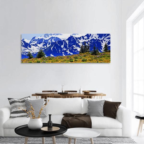 Mount Olympus Panoramic Canvas Wall Art-1 Piece-36" x 12"-Tiaracle