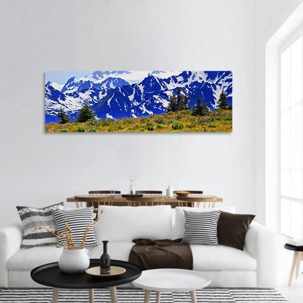 Mount Olympus Panoramic Canvas Wall Art-3 Piece-25" x 08"-Tiaracle