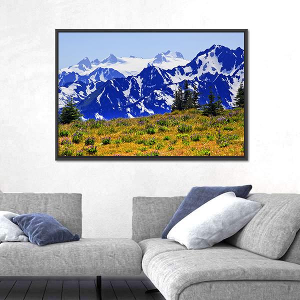 Mount Olympus Panoramic Canvas Wall Art-1 Piece-36" x 12"-Tiaracle