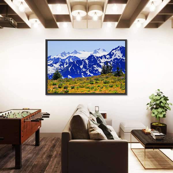 Mount Olympus Panoramic Canvas Wall Art-1 Piece-36" x 12"-Tiaracle