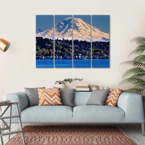 Mount Rainier Canvas Wall Art-4 Horizontal-Gallery Wrap-34" x 24"-Tiaracle