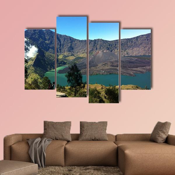 Mount Rinjani Canvas Wall Art-3 Horizontal-Gallery Wrap-25" x 16"-Tiaracle