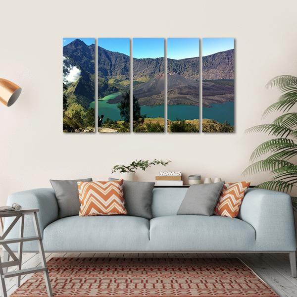 Mount Rinjani Canvas Wall Art-5 Horizontal-Gallery Wrap-22" x 12"-Tiaracle