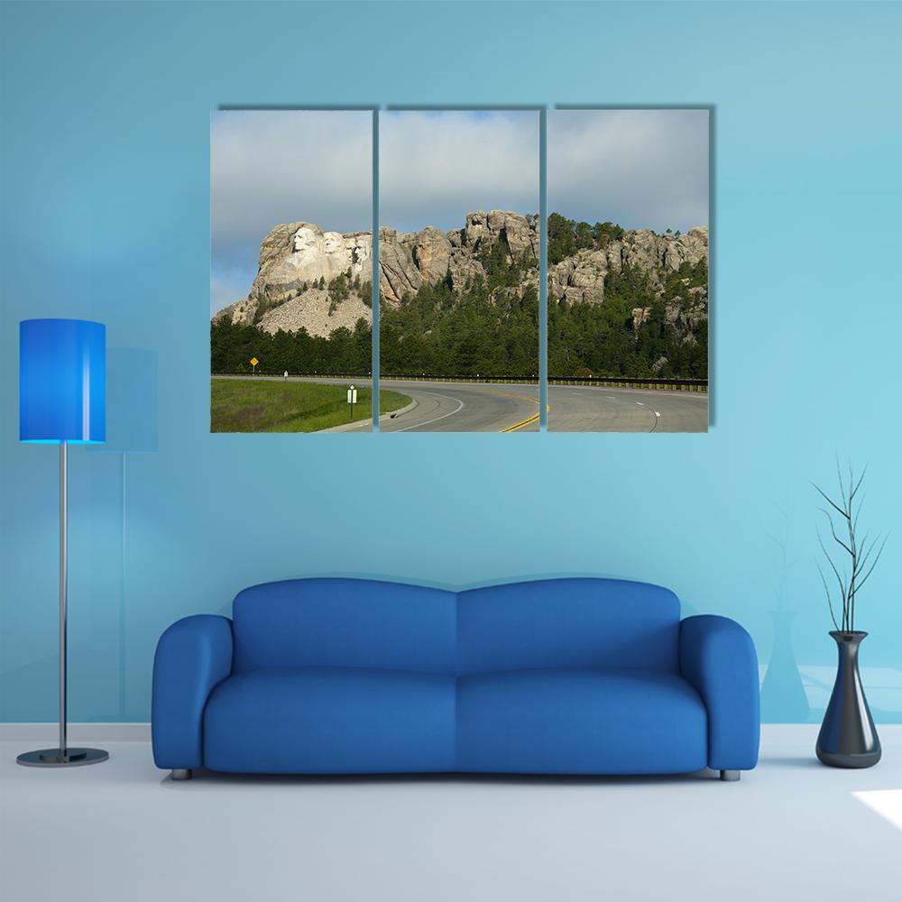 Mount Rushmore In Dakota Canvas Wall Art-3 Horizontal-Gallery Wrap-37" x 24"-Tiaracle