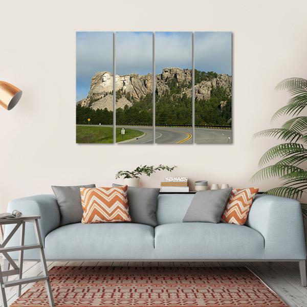 Mount Rushmore In Dakota Canvas Wall Art-4 Horizontal-Gallery Wrap-34" x 24"-Tiaracle