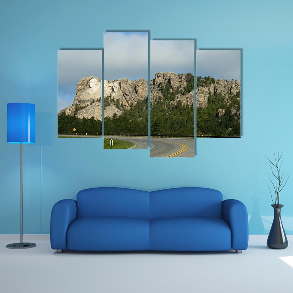 Mount Rushmore In Dakota Canvas Wall Art-4 Pop-Gallery Wrap-50" x 32"-Tiaracle