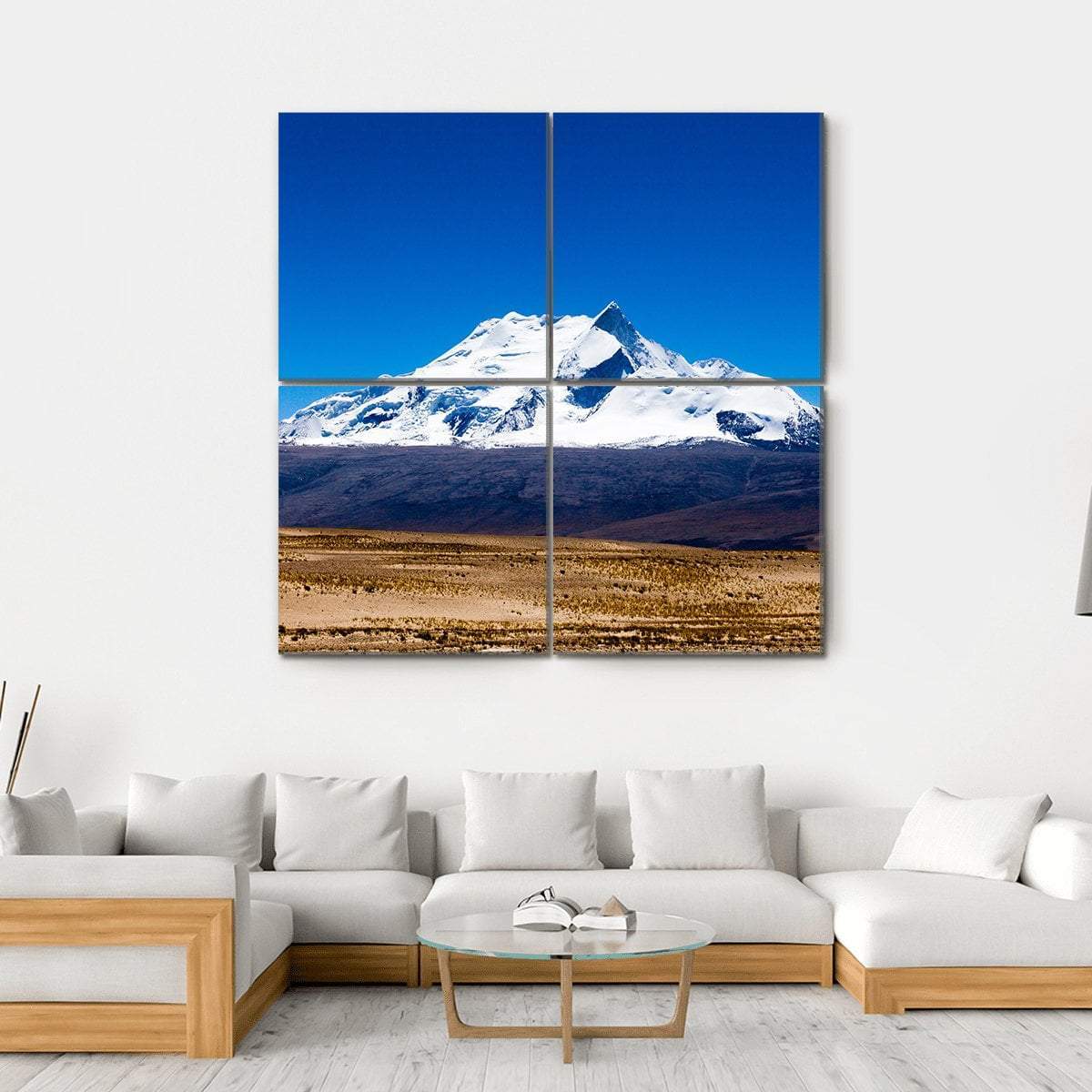 Mt Shishapangma China Canvas Wall Art-4 Square-Gallery Wrap-17" x 17"-Tiaracle