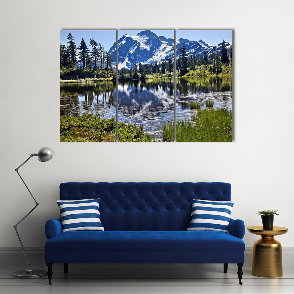 Mount Shuksan Canvas Wall Art-3 Horizontal-Gallery Wrap-37" x 24"-Tiaracle