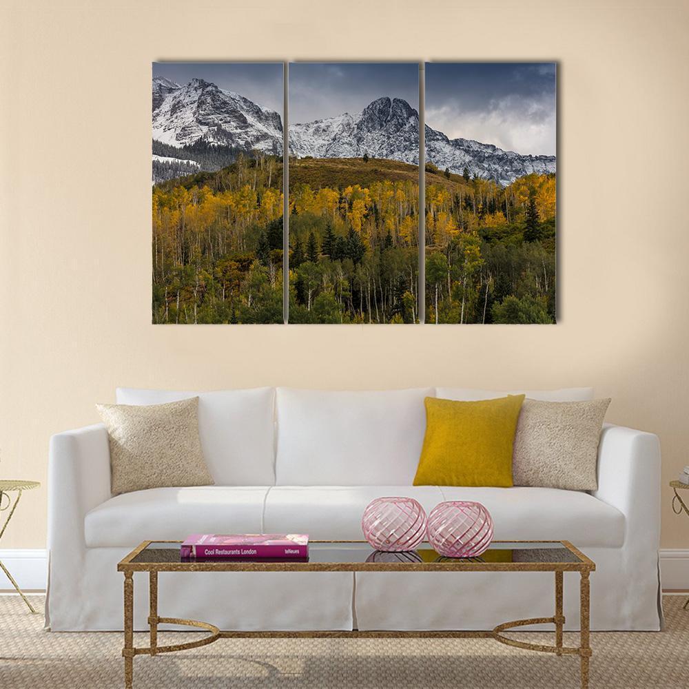 Mount Sneffels In Autumn Canvas Wall Art-3 Horizontal-Gallery Wrap-37" x 24"-Tiaracle