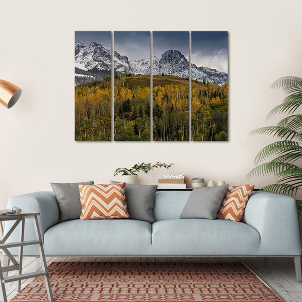 Mount Sneffels In Autumn Canvas Wall Art-4 Horizontal-Gallery Wrap-34" x 24"-Tiaracle