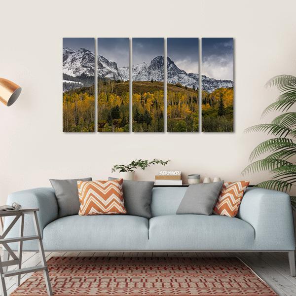 Mount Sneffels In Autumn Canvas Wall Art-5 Horizontal-Gallery Wrap-22" x 12"-Tiaracle