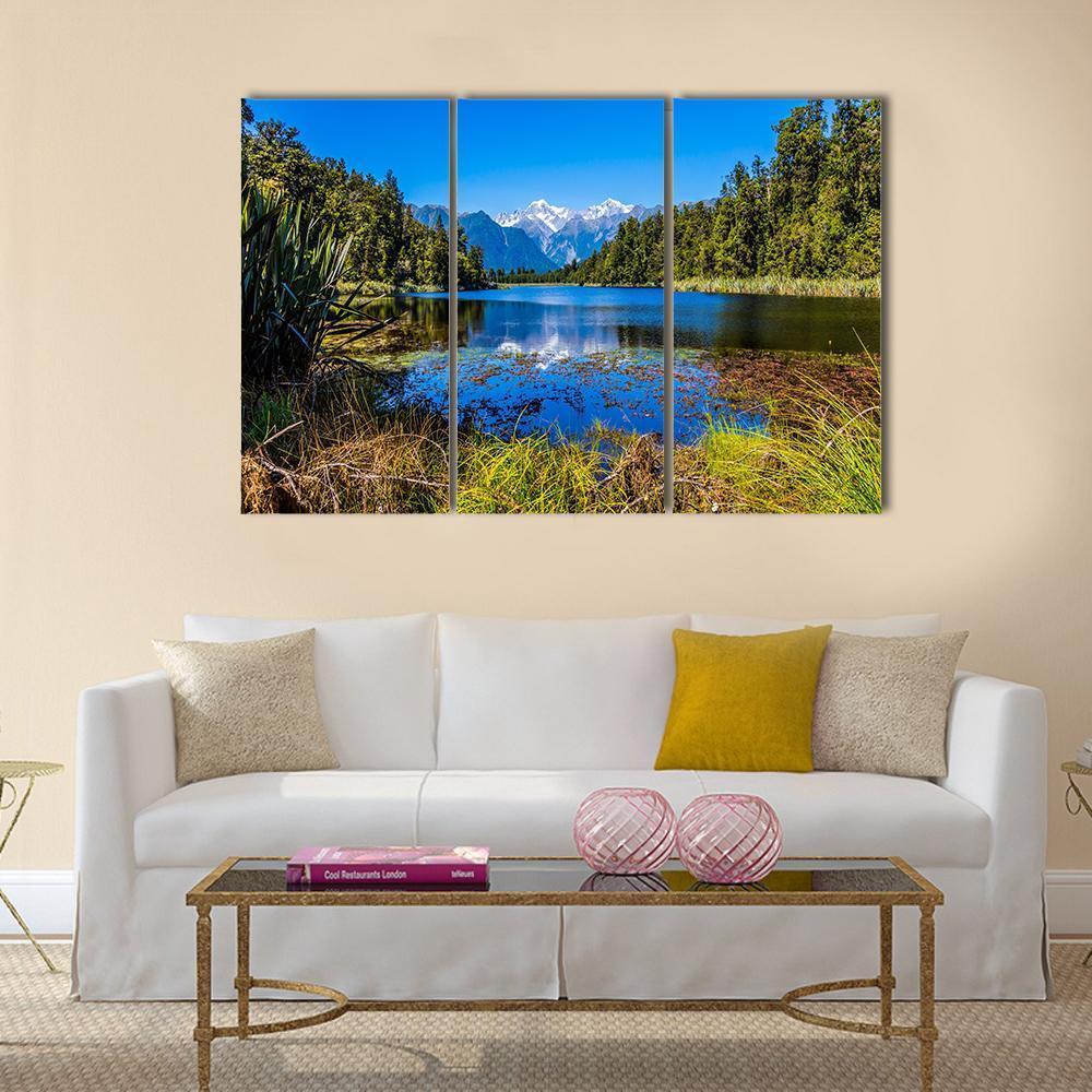 Mount Cook From Lake Canvas Wall Art-3 Horizontal-Gallery Wrap-37" x 24"-Tiaracle