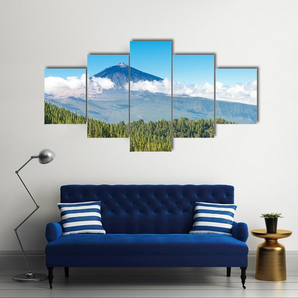 Mount Teide Canvas Wall Art-5 Star-Gallery Wrap-62" x 32"-Tiaracle