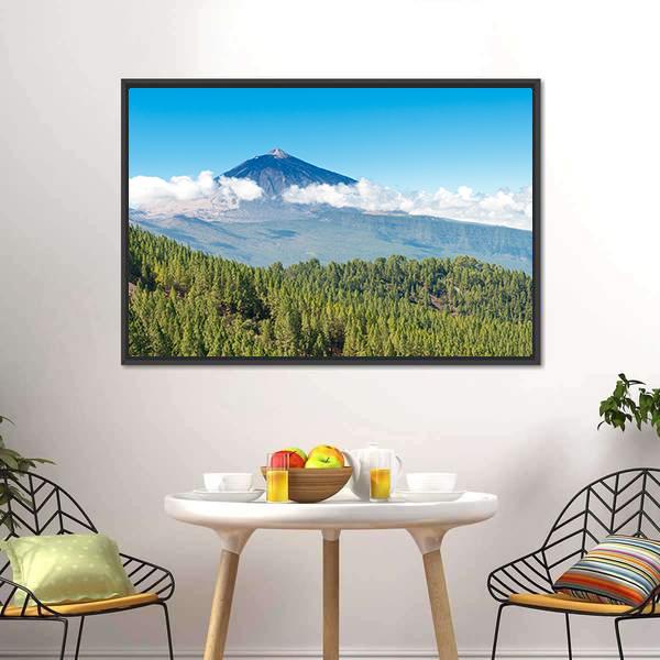 Mount Teide Canvas Wall Art-1 Piece-Floating Frame-24" x 16"-Tiaracle