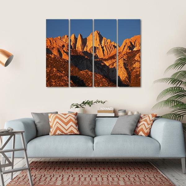 Mount Whitney Canvas Wall Art-4 Horizontal-Gallery Wrap-34" x 24"-Tiaracle