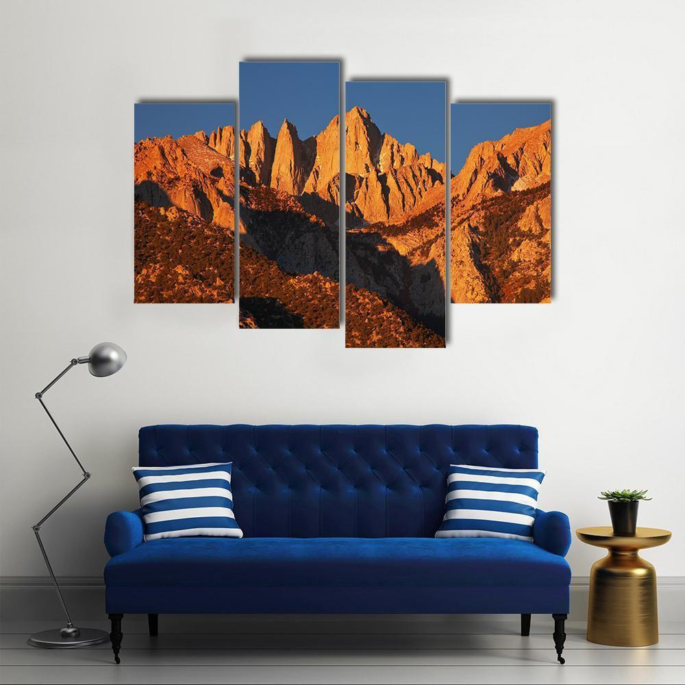 Mount Whitney Canvas Wall Art-4 Pop-Gallery Wrap-50" x 32"-Tiaracle