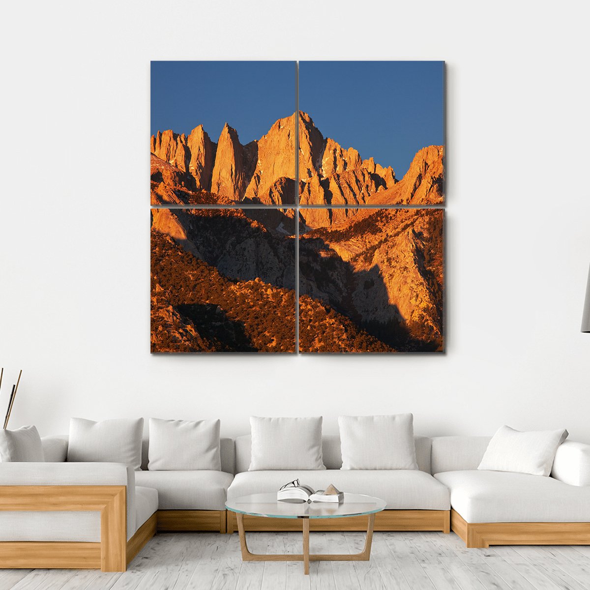 Mount Whitney Canvas Wall Art-4 Square-Gallery Wrap-17" x 17"-Tiaracle