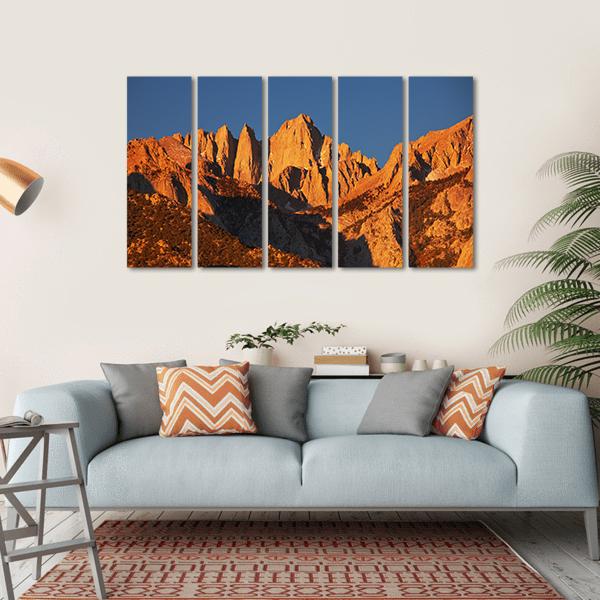 Mount Whitney Canvas Wall Art-5 Horizontal-Gallery Wrap-22" x 12"-Tiaracle