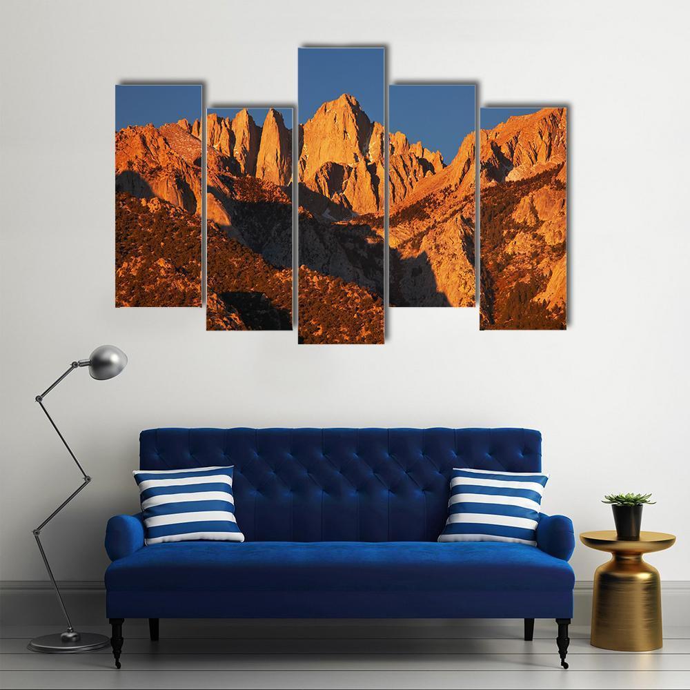 Mount Whitney Canvas Wall Art-5 Pop-Gallery Wrap-47" x 32"-Tiaracle